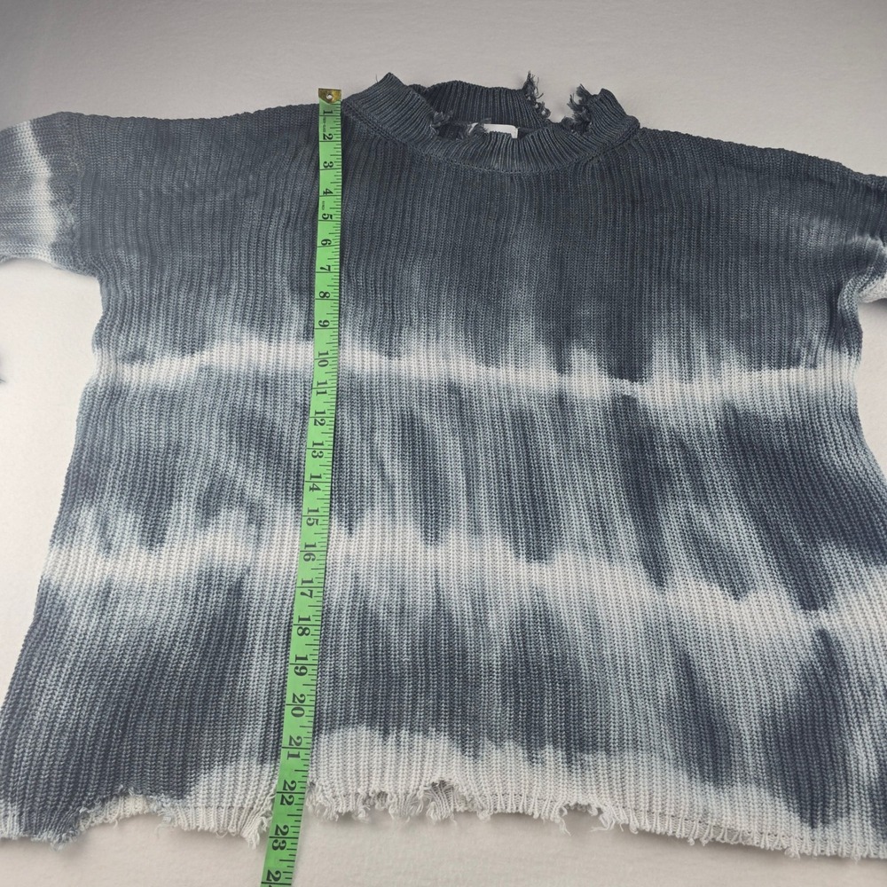 Superdown Gray Tie Dye Knit Pullover Distressed S… - image 8
